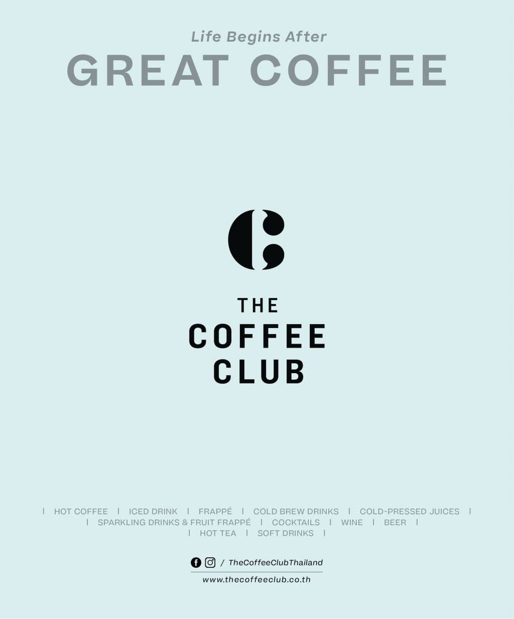 Menu The Coffee Club